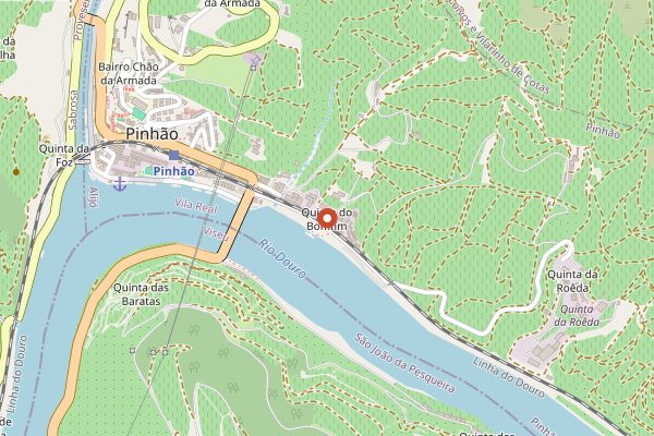 Map showing Dow's Port in Douro Valley
