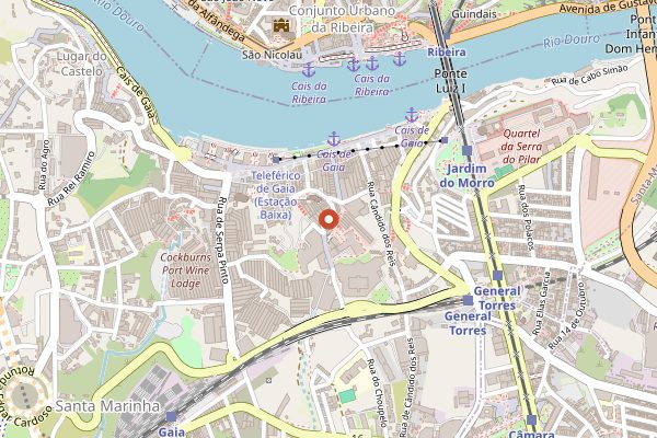 Map showing Fonseca Porto in Douro Valley