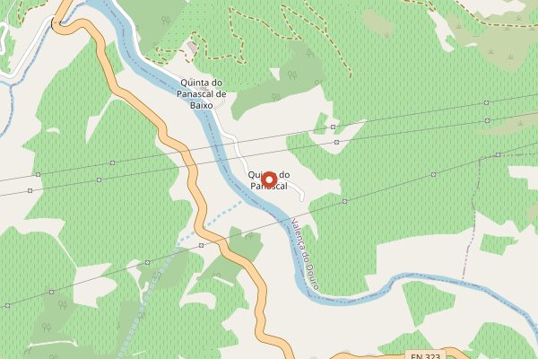Map showing Quinta do Panascal (Fonseca) in Douro Valley