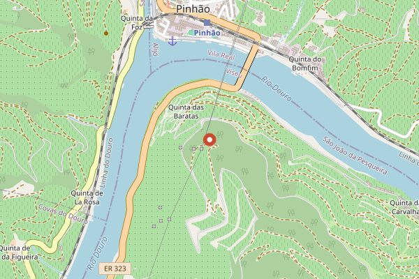 Map showing Vallegre (Quinta da Vista Alegre) in Douro Valley