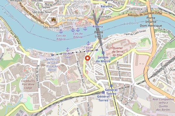 Map showing Warre's Port in Douro Valley