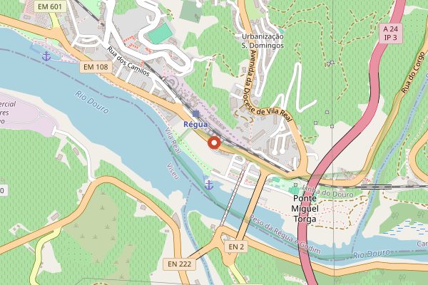 Map showing Castas e Pratos Wine Bar in Douro Valley