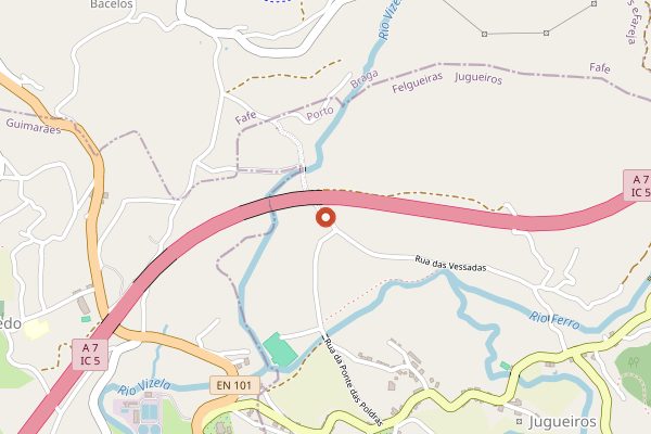 Map showing Vinologia in Douro Valley