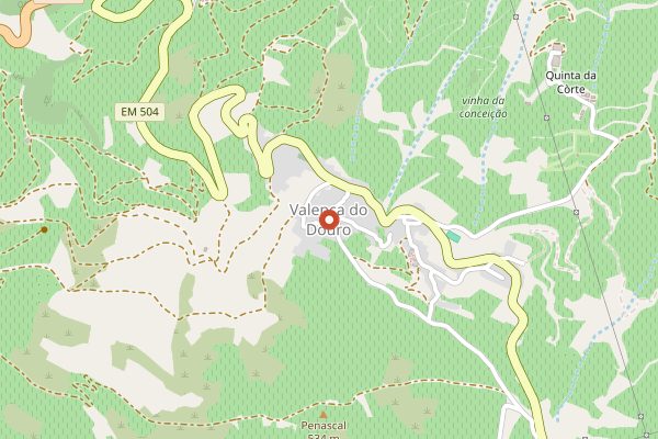 Map showing Hotel Rural Quinta do Pégo in Douro Valley