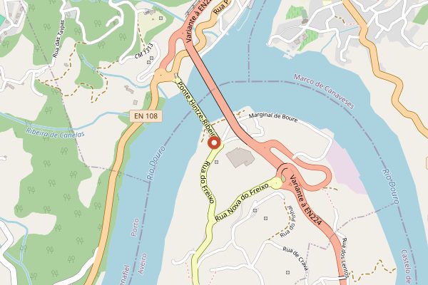 Map showing Vercoope Aguardente Bagaceira in Vinho Verde