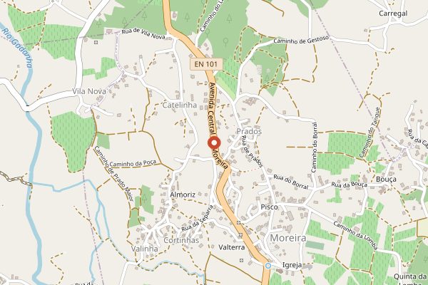 Map showing Anselmo Mendes Vinhos at Quinta da Torre in Vinho Verde