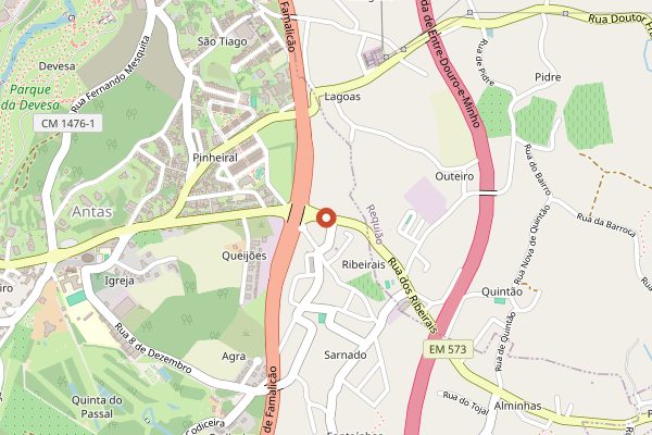 Map showing Quinta de Azevedo Cellar Door in Vinho Verde