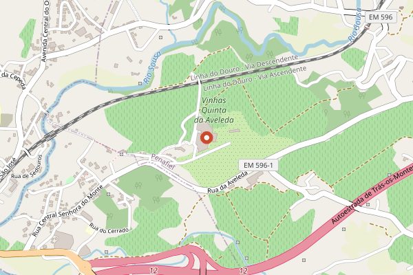 Map showing Quinta da Aveleda in Vinho Verde