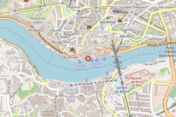 Map showing Wine Quay Bar in Vinho Verde