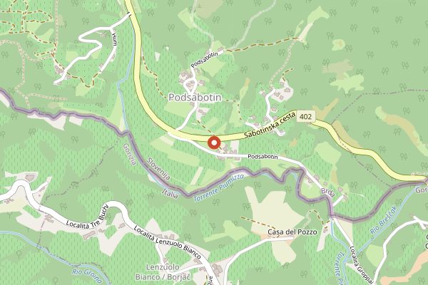 Map showing Zadruga Tolmin, Nova Gorica in Brda