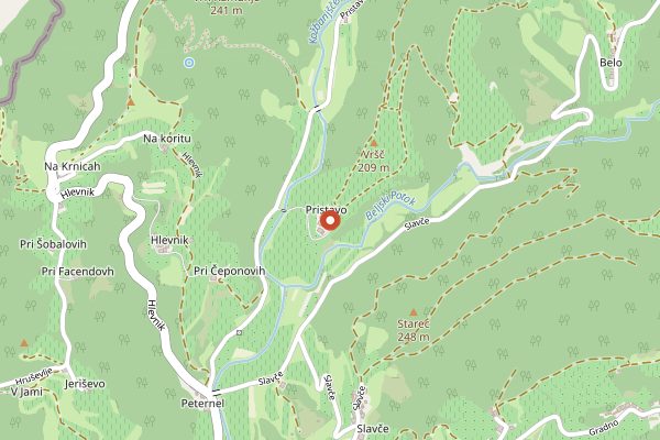 Map showing Čarga in Brda