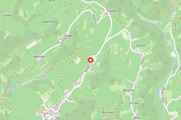Map showing Damjan Prinčič in Brda
