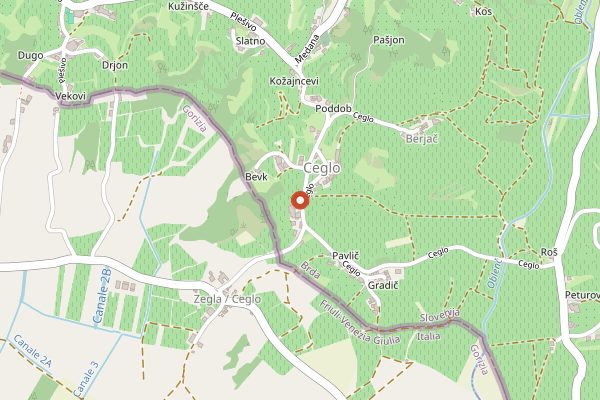 Map showing Dolfo in Brda