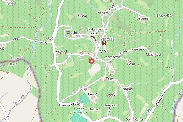 Map showing Edi Simčič in Brda