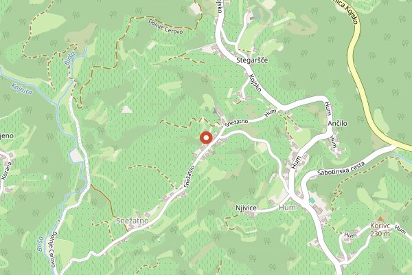 Map showing Hiša Štekar in Brda