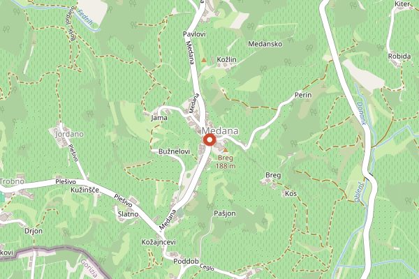 Map showing Kristančič in Brda