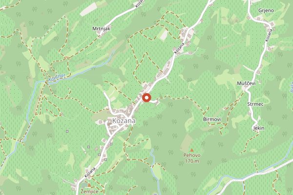 Map showing Reja Vino in Brda
