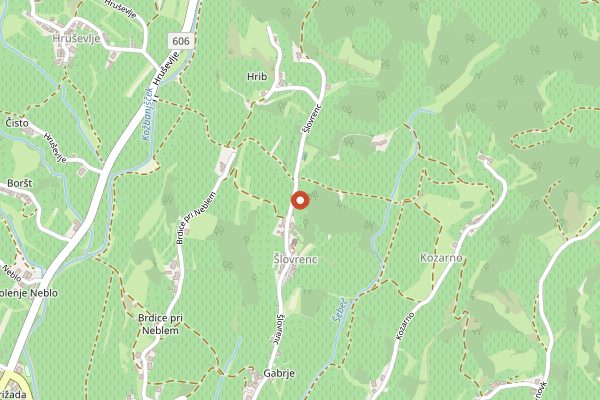 Map showing vino@modana in Brda