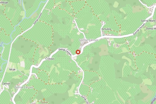 Map showing Lukovi orchard picking in Brda