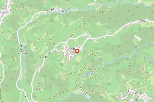 Map showing Vonj poletja lavender and liqueur visit in Brda