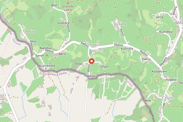 Map showing Posestvo Ščurek in Brda