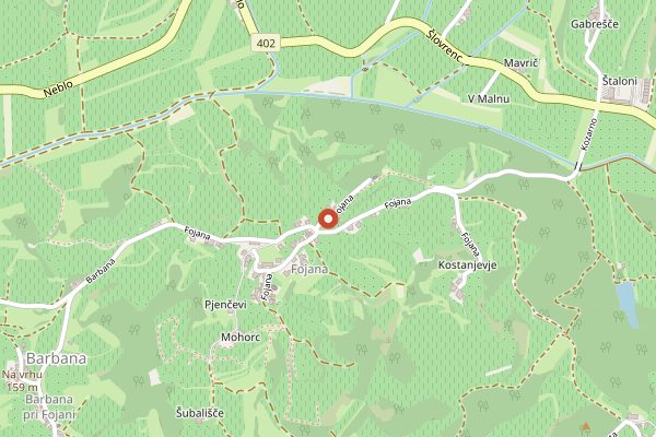 Map showing Restavracija Belica in Brda