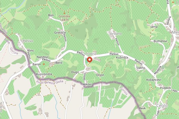 Map showing Belvin Restavracija in Brda