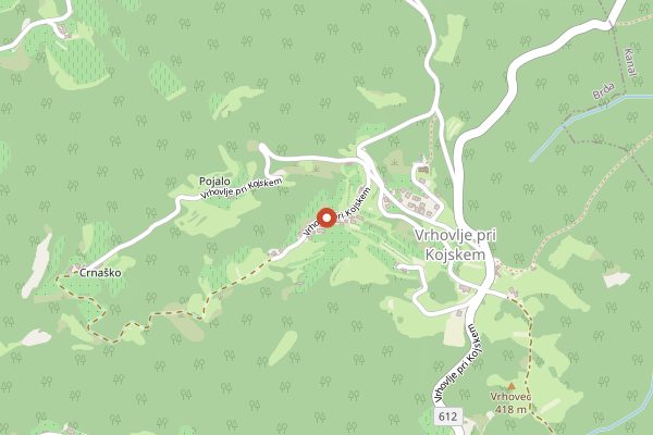 Map showing IrMa tours in Brda