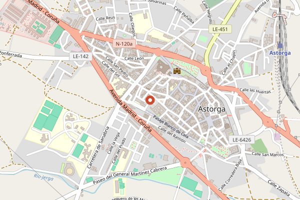Map showing Feria del Queso, Astorga in Bierzo