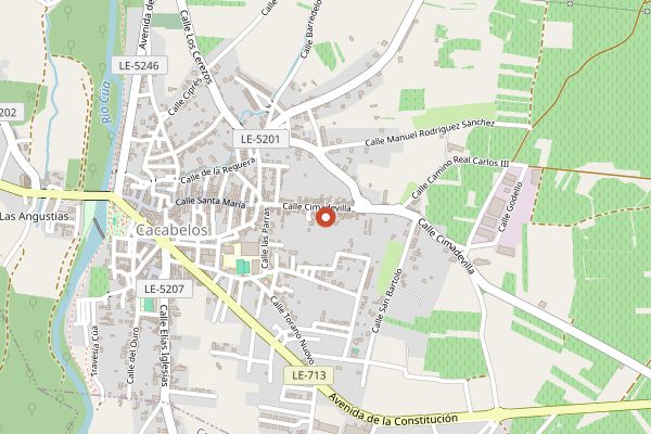 Map showing La Moncloa de San Lázaro, tienda in Bierzo