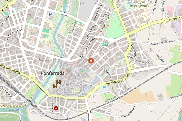 Map showing Quesería Vida Láctea in Bierzo