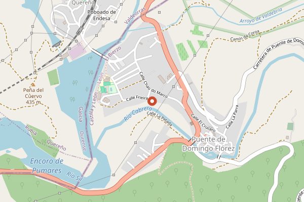 Map showing Pago de los Abuelos in Bierzo