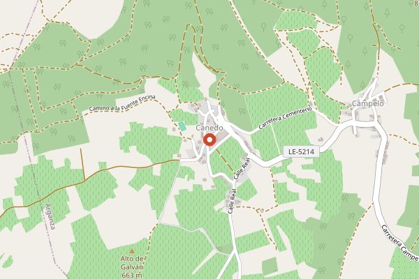 Map showing Bodegas Pittacum in Bierzo