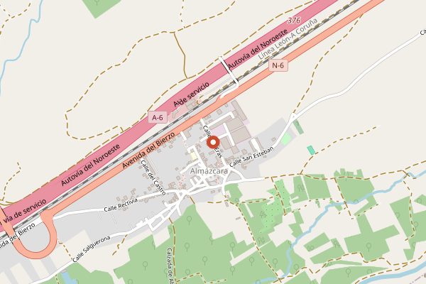 Map showing Almázcara Majara in Bierzo