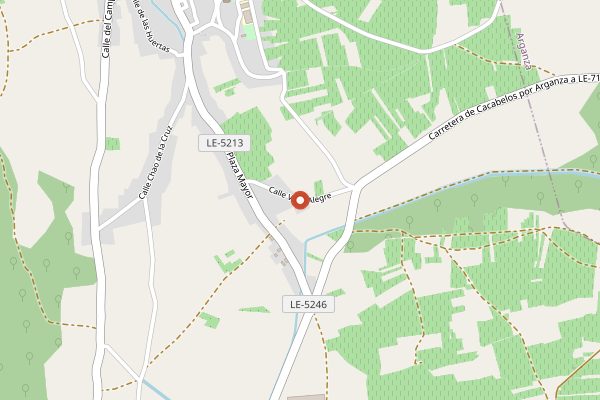 Map showing Bodegas Gancedo in Bierzo