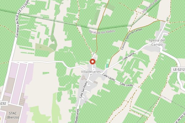 Map showing Bodegas Martínez Yebra in Bierzo