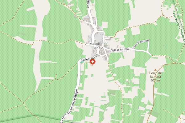 Map showing Bodegas Peique in Bierzo