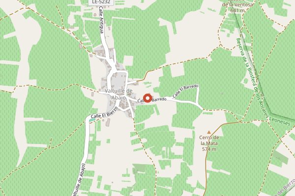 Map showing Bodegas y Viñedos Castro Ventosa in Bierzo