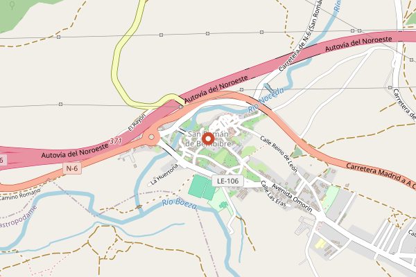 Map showing Bodegas Dominio de Tares in Bierzo