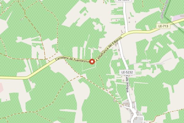 Map showing Bodega y Viñedos Raúl Pérez in Bierzo