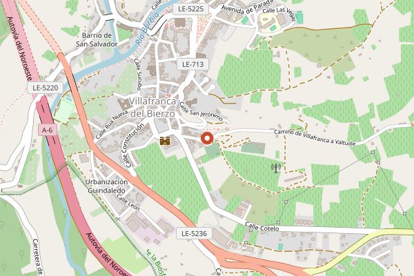 Map showing Finca Esencial in Bierzo