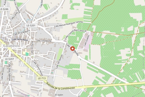 Map showing La Moncloa de San Lázaro in Bierzo