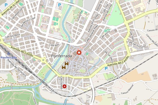 Map showing Lúa Ponferrada in Bierzo