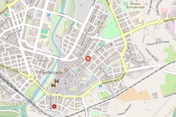 Map showing El Salgueral in Bierzo