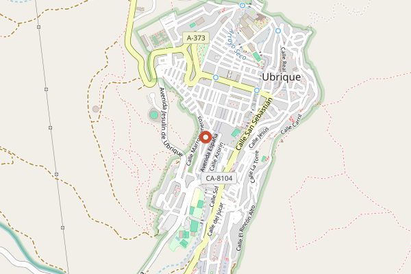Map showing Quesos Sierra de Ubrique in Jerez & Sherry