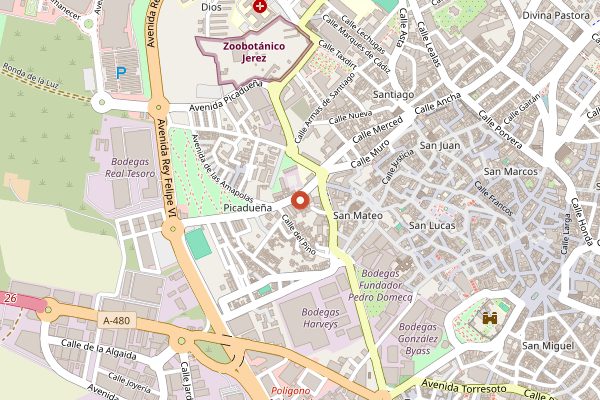 Map showing Bodegas Luis Perez in Jerez & Sherry