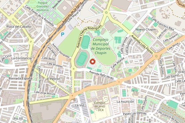Map showing Bodegas Faustino González in Jerez & Sherry