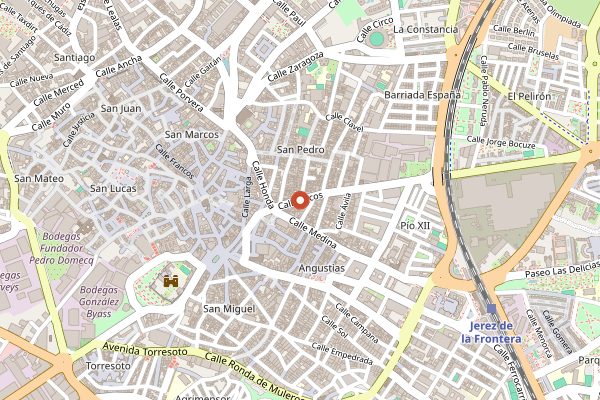 Map showing Emilio Lustau in Jerez & Sherry
