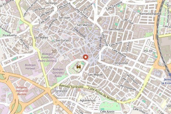 Map showing Bodegas Urium in Jerez & Sherry