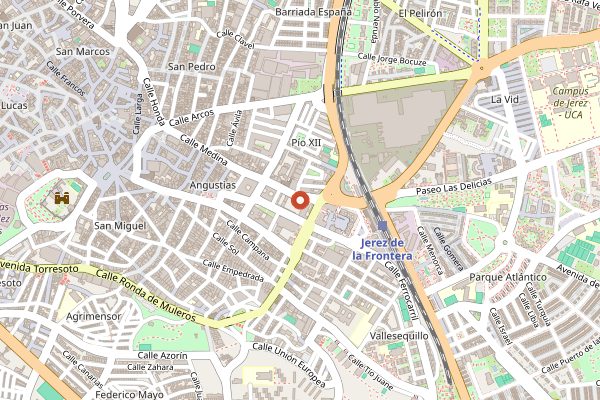 Map showing Hacienda El Recreo in Jerez & Sherry